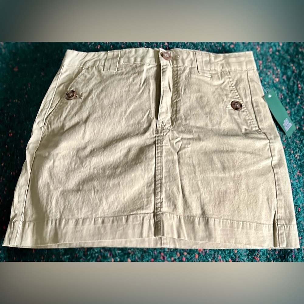 ‼️RARE‼️🎸Wild Fable🎸🔥NWT🔥Khaki High Rise Stretch Chino Mini Skirt—4